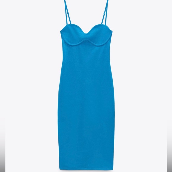 Zara blue dress size XS - Picture 3 of 3